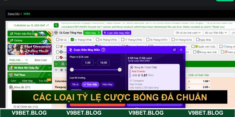 Tổng hợp các loại tỷ lệ cược bóng đá chuẩn
