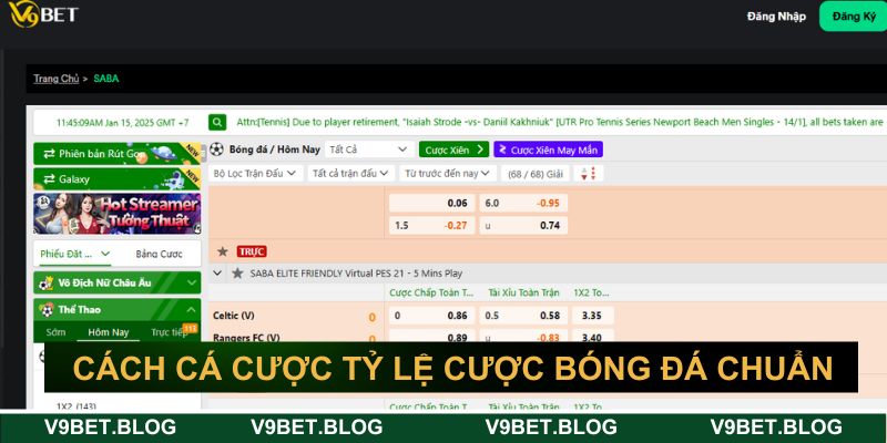 Cách cá cược tỷ lệ cược bóng đá chuẩn tại V9bet