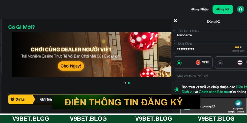 Điền thông tin được yêu cầu