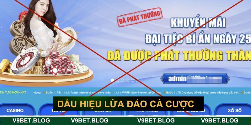 Dấu hiệu lừa đảo cá cược trực tuyến