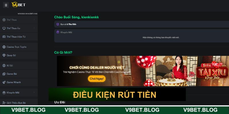 Điều kiện cần có để thực hiện được rút tiền